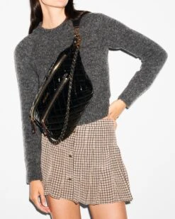 Black Lacquer Crosby Sling Bag