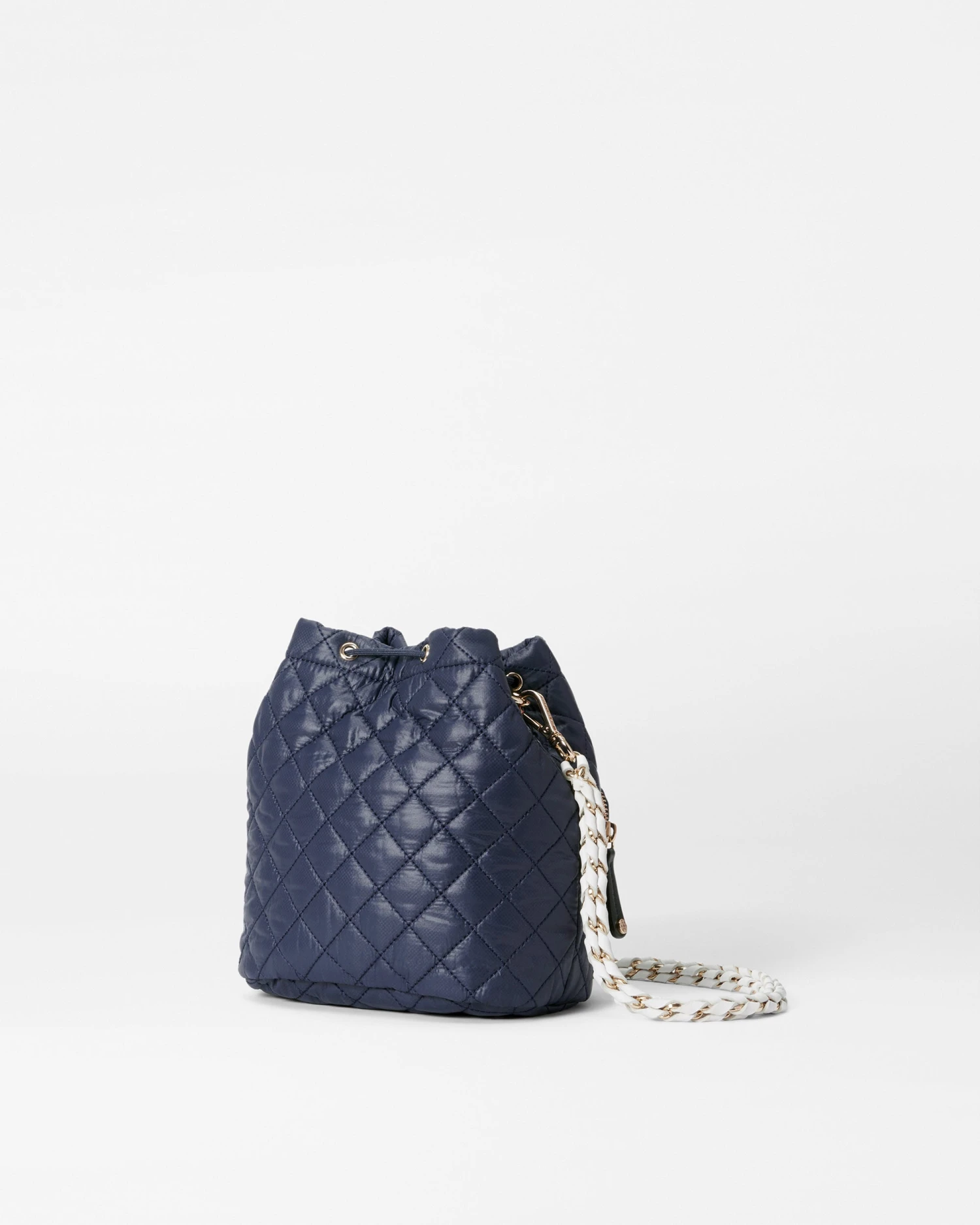 Dawn/White Crosby Drawstring Bucket Bag - Image 3