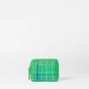 Green Spring Plaid Small Zip Round Wallet