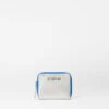Silver Metallic Small Zip Round Wallet