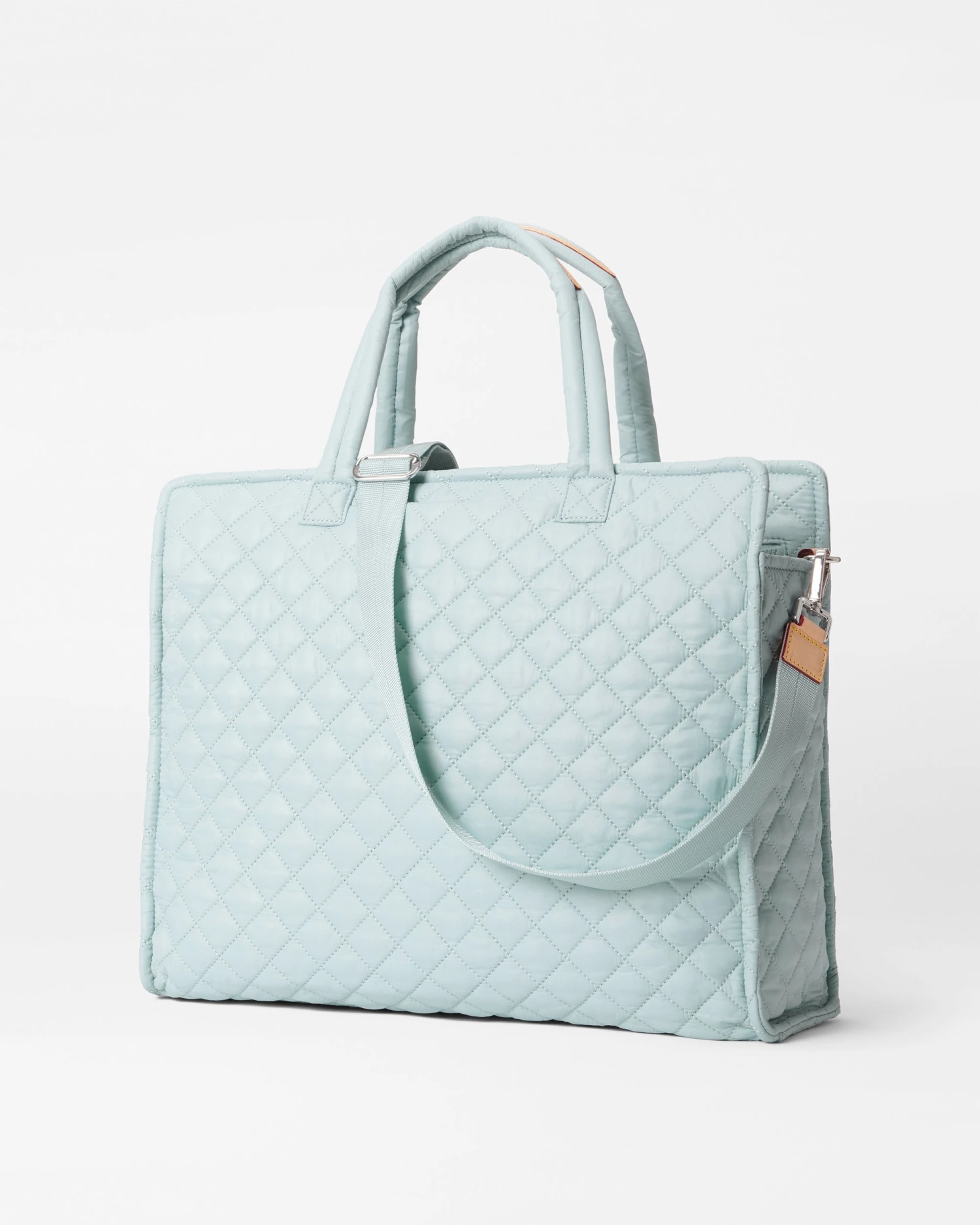 Silver Blue Large Box Tote - Image 3