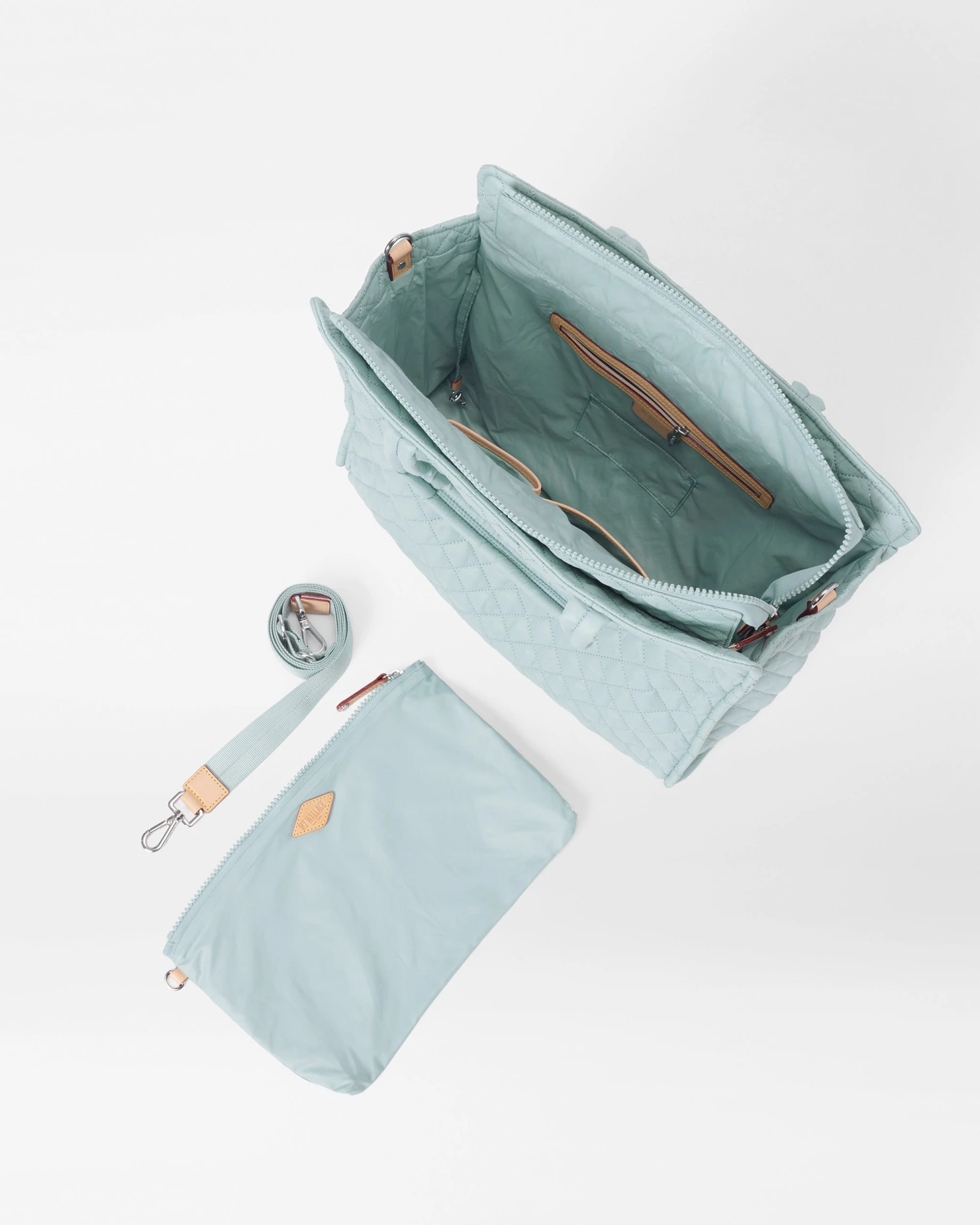 Silver Blue Large Box Tote - Image 6