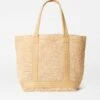 Raffia/Camel Large Raffia Tote