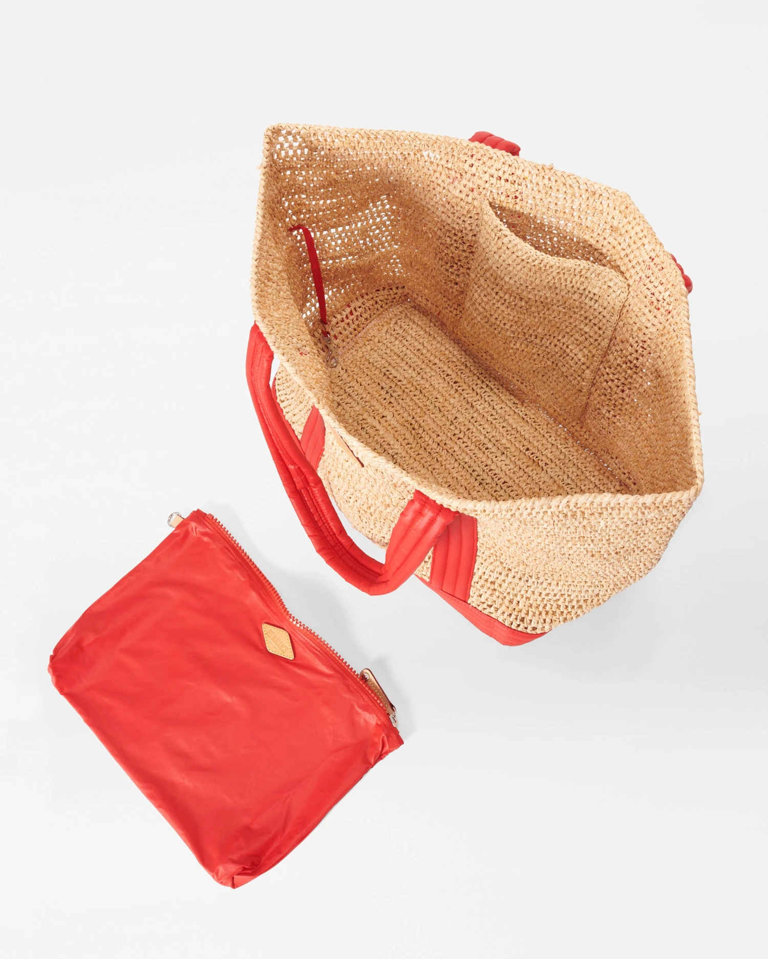 Raffia With Cherry Large Raffia Tote - Image 5