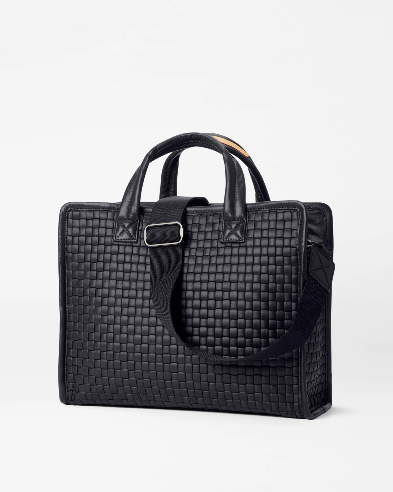 Black Medium Woven Box Tote - Image 3