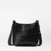 Black Lacquer Woven Box Crossbody