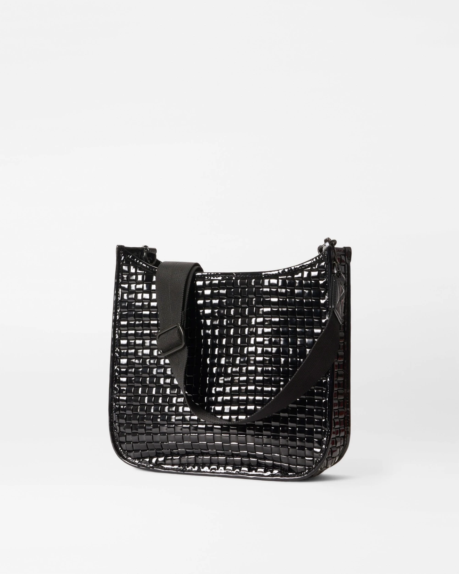 Black Lacquer Woven Box Crossbody - Image 3