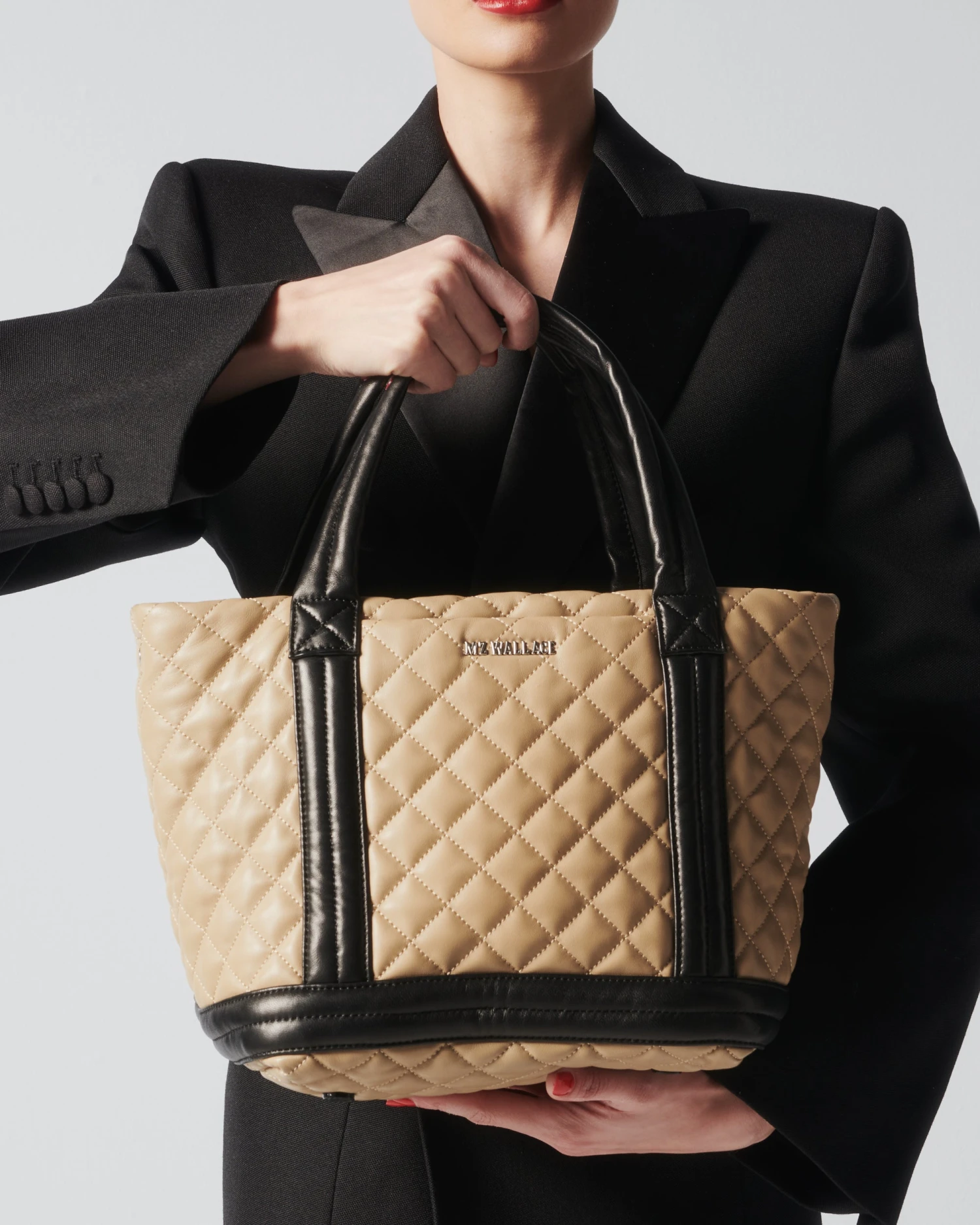 Black And Camel Small Empire Tote - Image 2