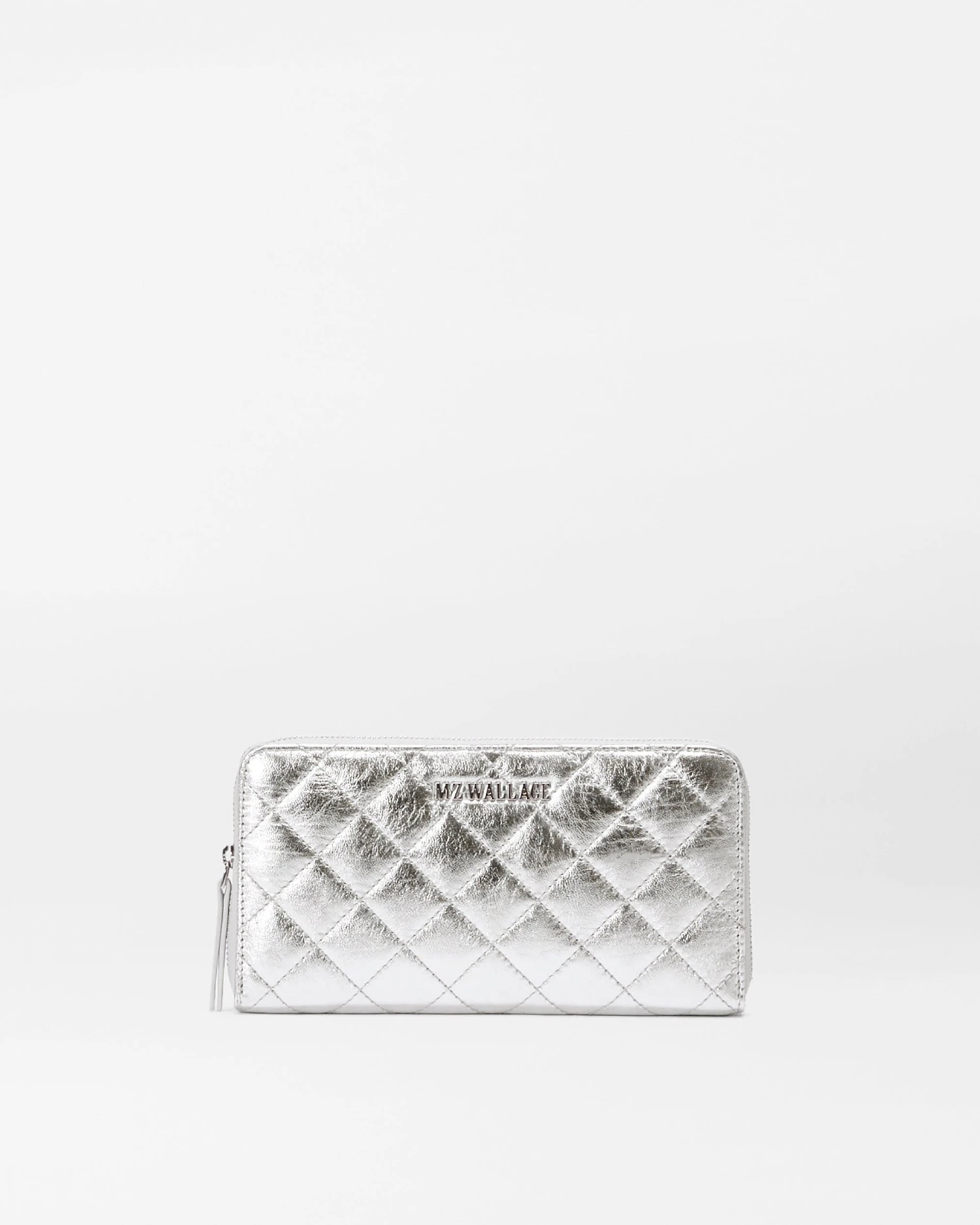 Silver Candy Long Zip Round Wallet