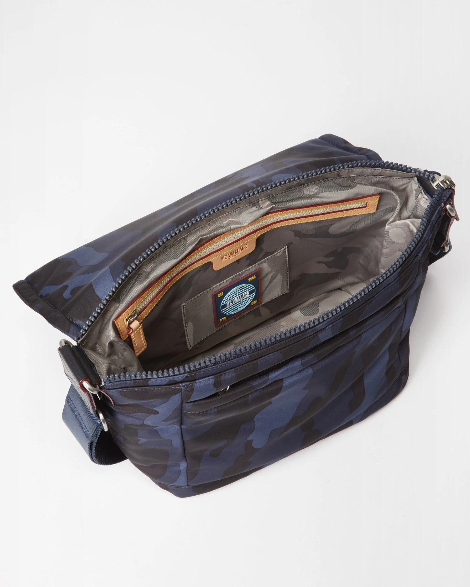 Dark Blue Camo Bedford Air Bleecker Small Messenger - Image 4